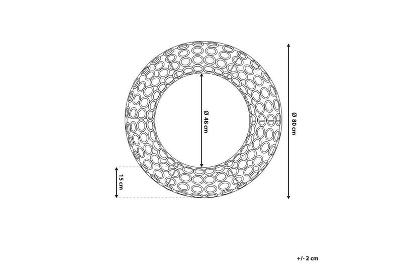 Spegel 80 cm guld BOURDON - Guld - Inredning & dekor - Speglar - Väggspegel