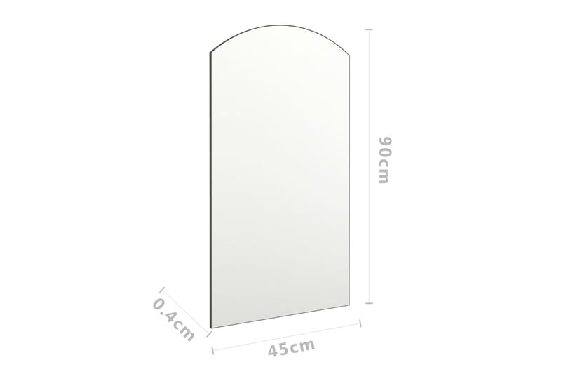 Spegel 90x45 cm glas - Vit - Inredning & dekor - Speglar - Väggspegel