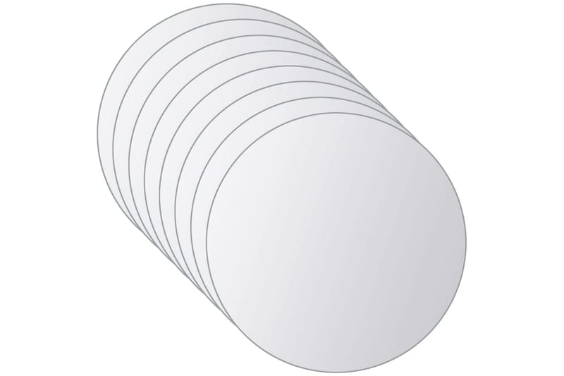 Spegelplattor 16 st runt glas - Silver - Inredning & dekor - Speglar - Väggspegel