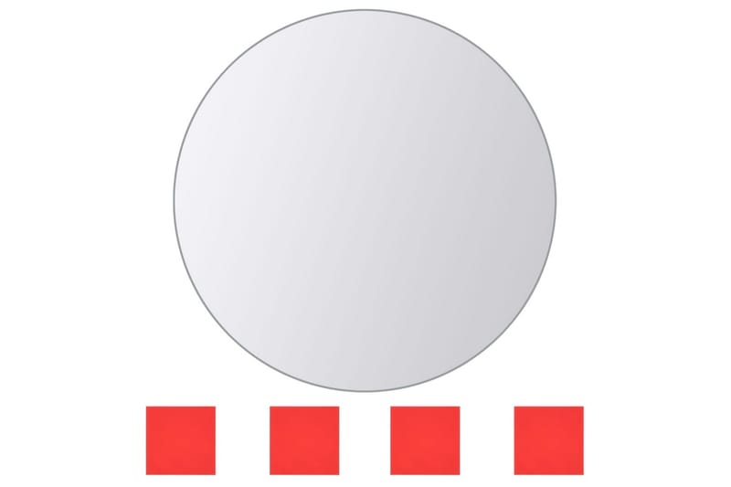 Spegelplattor 16 st runt glas - Silver - Inredning & dekor - Speglar - Väggspegel