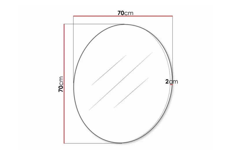 Staffin Vägghängd Spegel - Vit - Inredning & dekor - Speglar - Väggspegel