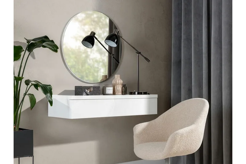 Staffin Vägghängd Spegel - Vit - Inredning & dekor - Speglar - Väggspegel