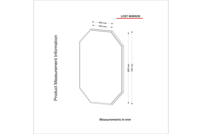 THOIT Spegel 70 cm Valnöt - Inredning & dekor - Speglar - Väggspegel
