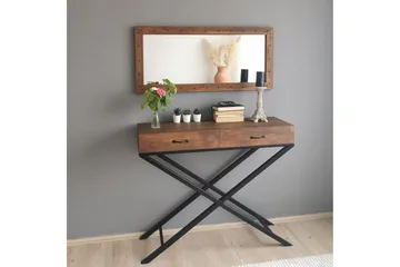 Trekell Dekorationsspegel 110 cm - Valnöt - Inredning & dekor - Speglar - Väggspegel