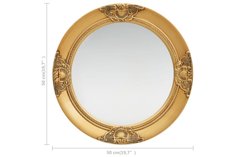 Väggspegel barockstil 50 cm guld - Inredning & dekor - Speglar - Väggspegel
