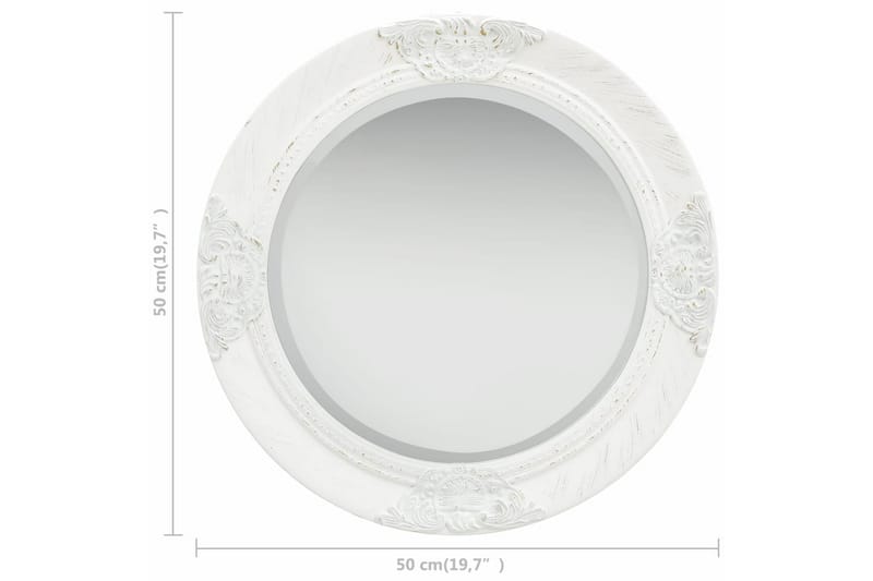 Väggspegel barockstil 50 cm vit - Inredning & dekor - Speglar - Väggspegel