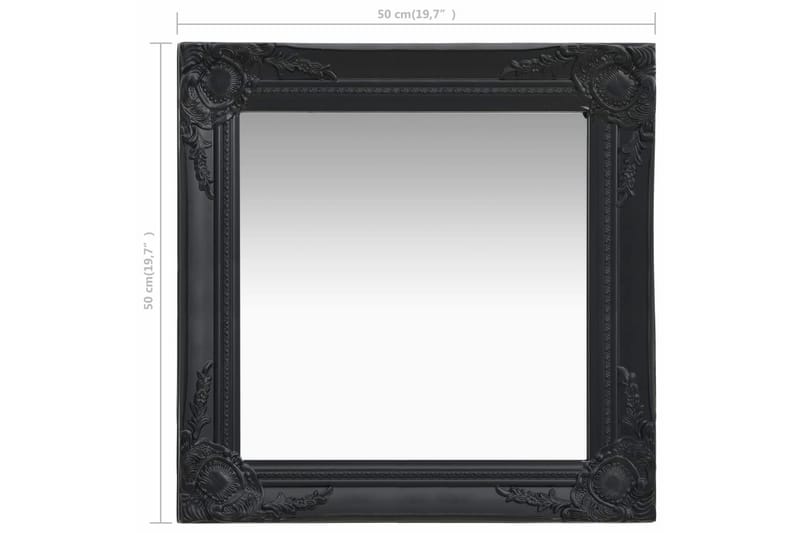 Väggspegel barockstil 50x50 cm svart - Inredning & dekor - Speglar - Väggspegel