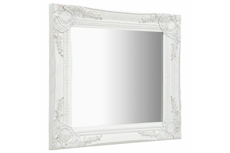 Väggspegel barockstil 50x50 cm vit - Inredning & dekor - Speglar - Väggspegel