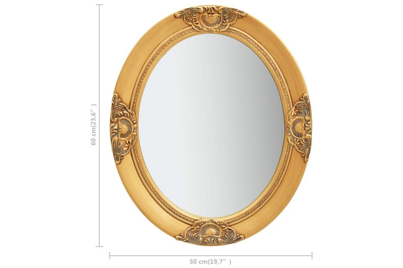 Väggspegel barockstil 50x60 cm guld - Inredning & dekor - Speglar - Väggspegel