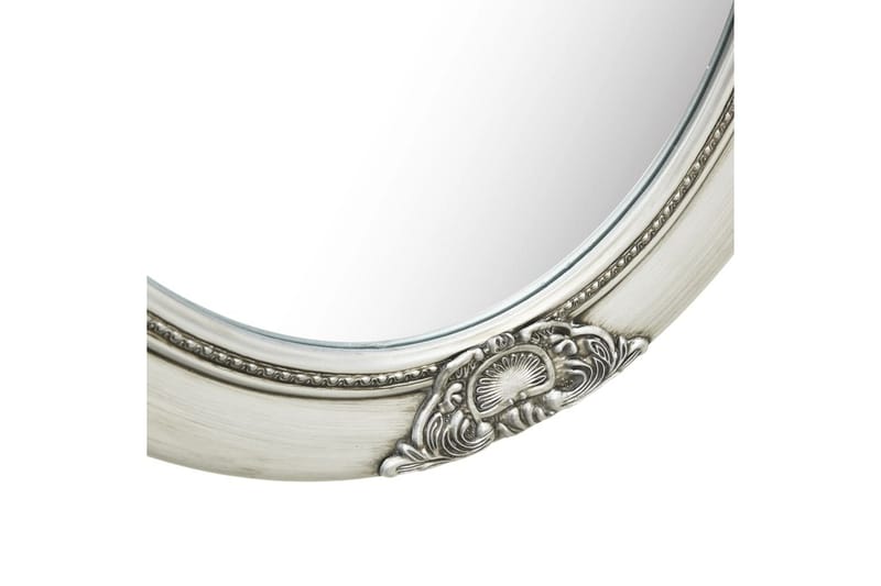 Väggspegel barockstil 50x70 cm silver - Väggspegel