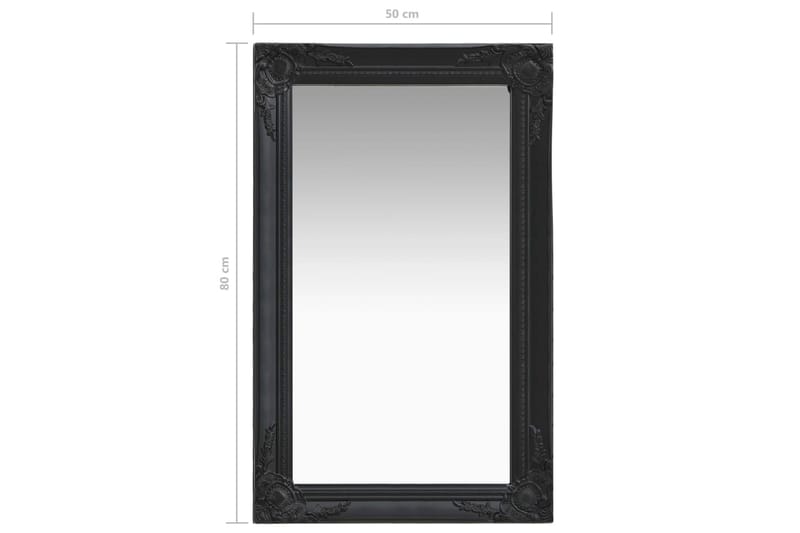 Väggspegel barockstil 50x80 cm svart - Inredning & dekor - Speglar - Väggspegel