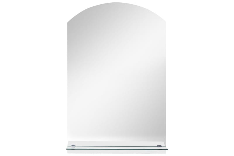 Väggspegel med hylla 20x40 cm härdat glas - Silver - Inredning & dekor - Speglar - Väggspegel