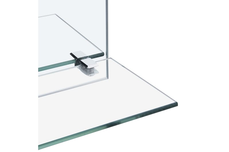 Väggspegel med hylla 20x40 cm härdat glas - Silver - Inredning & dekor - Speglar - Väggspegel