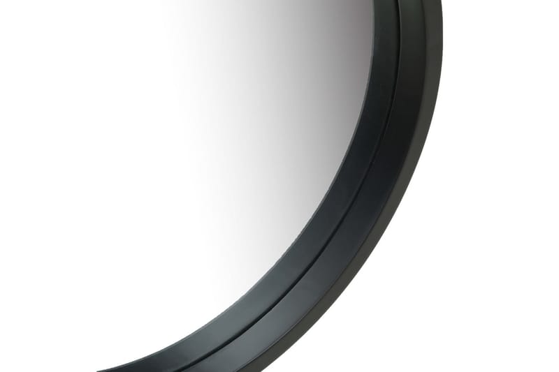 Väggspegel med rem 40 cm svart - Väggspegel
