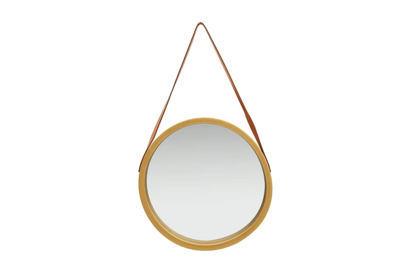 Väggspegel med rem 50 cm guld - Inredning & dekor - Speglar - Väggspegel
