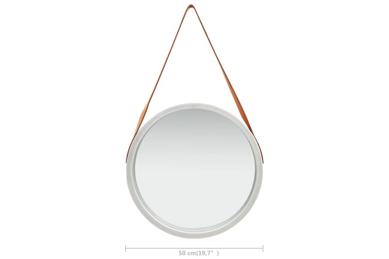 Väggspegel med rem 50 cm silver - Inredning & dekor - Speglar - Väggspegel