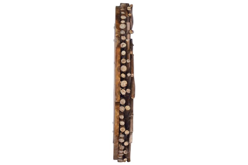 Väggspegel rund 60 cm teak - Brun - Inredning & dekor - Speglar - Väggspegel