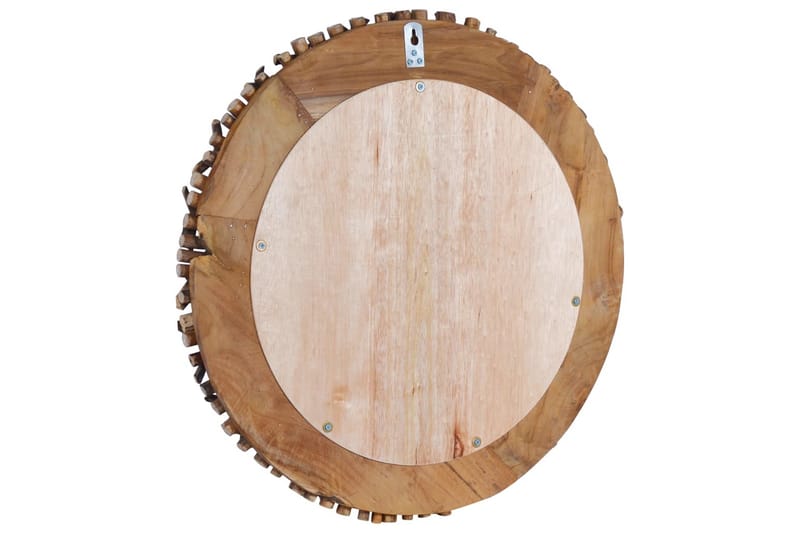 Väggspegel rund 60 cm teak - Brun - Inredning & dekor - Speglar - Väggspegel