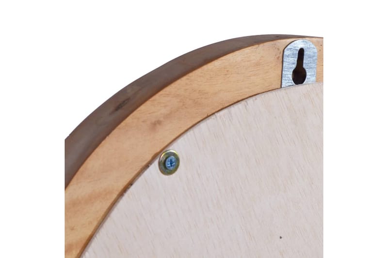 Väggspegel rund 60 cm teak - Brun - Inredning & dekor - Speglar - Väggspegel