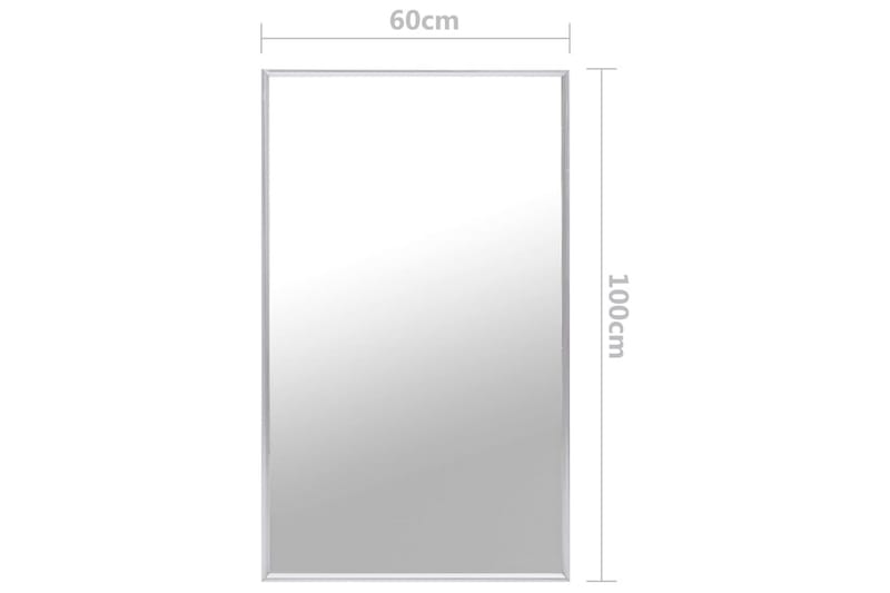 Väggspegel silver 100x60 cm - Silver - Inredning & dekor - Speglar - Väggspegel