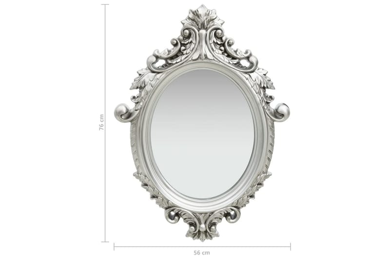 Väggspegel slottsstil 56x76 cm silver - Inredning & dekor - Speglar - Väggspegel