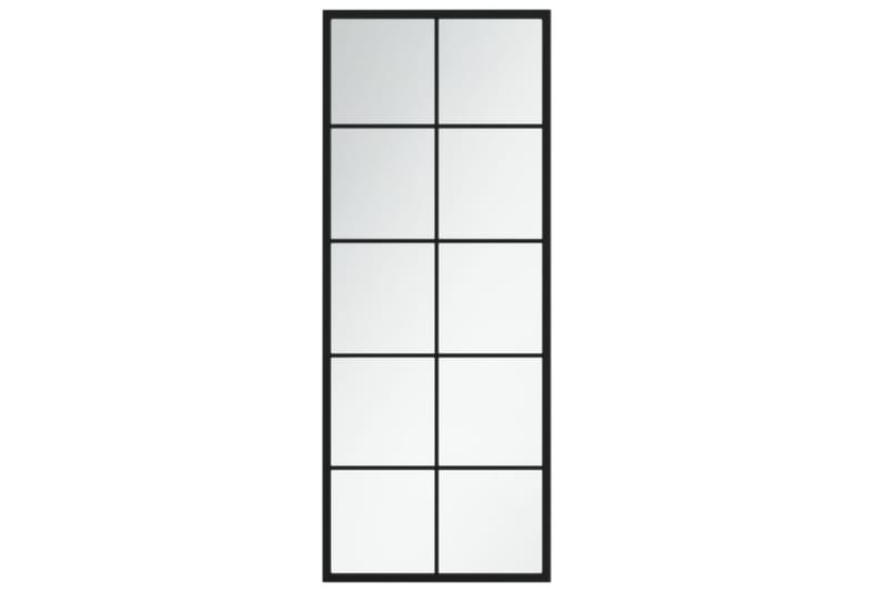 Väggspegel svart 100x40 cm metall - Svart - Inredning & dekor - Speglar - Väggspegel