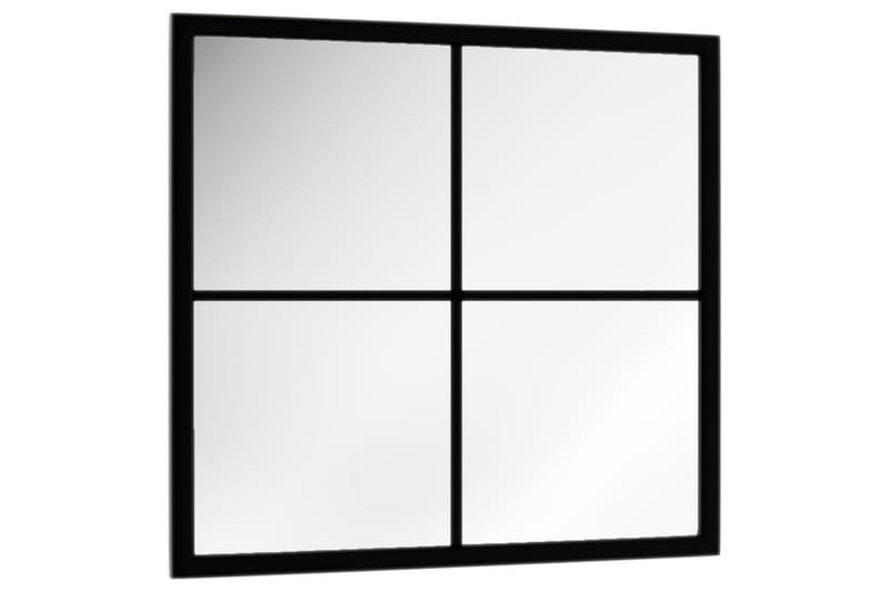 Väggspegel svart 40x40 cm metall - Svart - Inredning & dekor - Speglar - Väggspegel