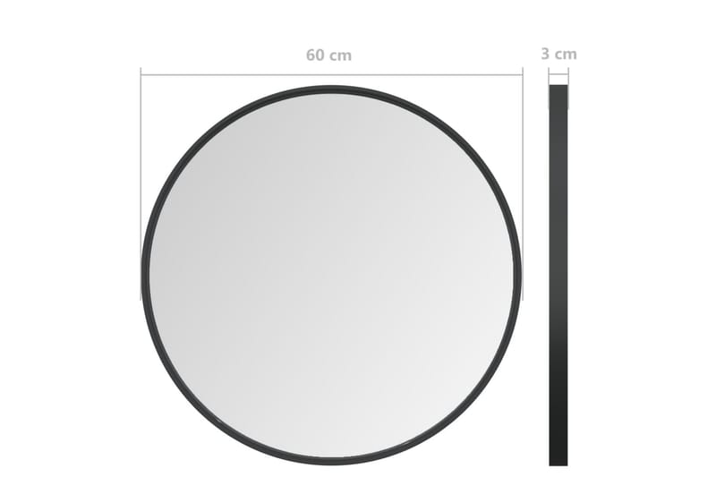 Väggspegel svart 60 cm - Svart - Inredning & dekor - Speglar - Väggspegel