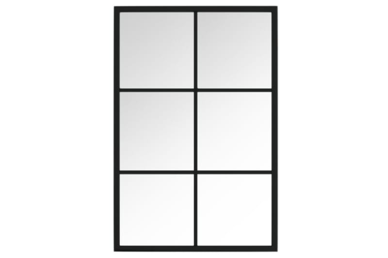 Väggspegel svart 60x40 cm metall - Svart - Inredning & dekor - Speglar - Väggspegel