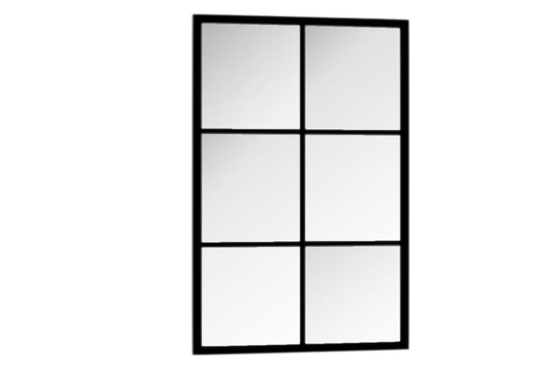 Väggspegel svart 60x40 cm metall - Svart - Inredning & dekor - Speglar - Väggspegel