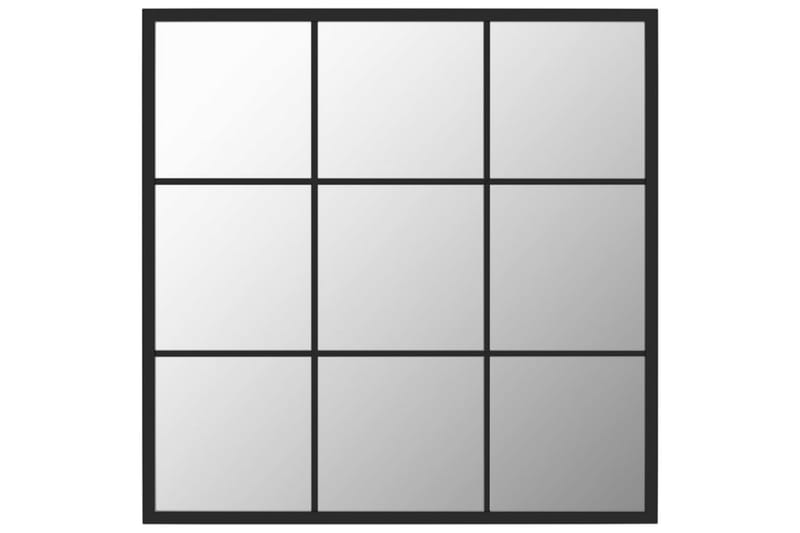 Väggspegel svart 60x60 cm metall - Svart - Inredning & dekor - Speglar - Väggspegel