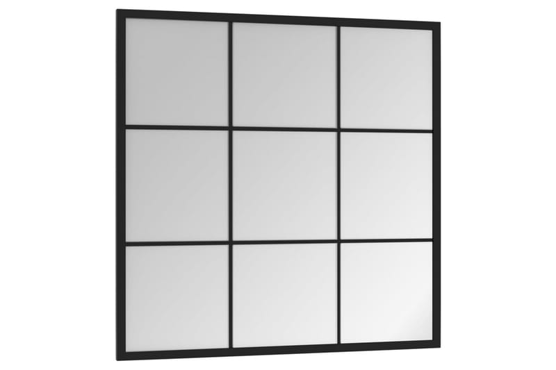 Väggspegel svart 60x60 cm metall - Svart - Inredning & dekor - Speglar - Väggspegel