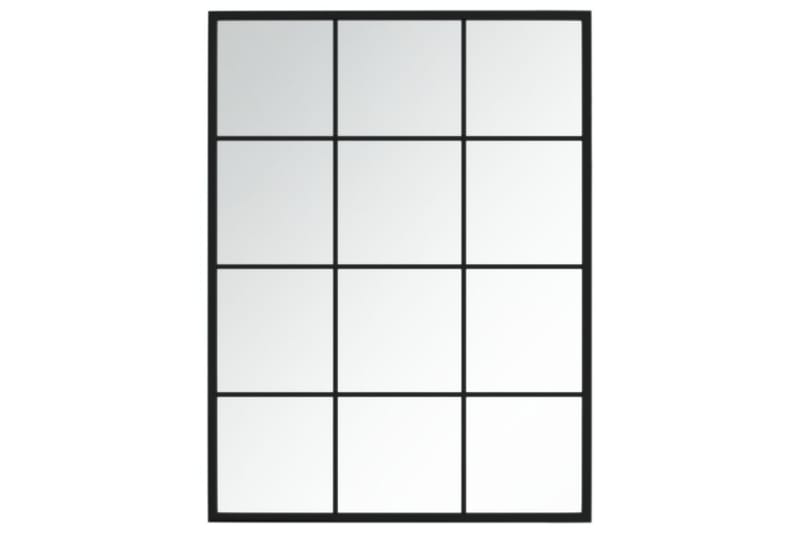 Väggspegel svart 80x60 cm metall - Svart - Inredning & dekor - Speglar - Väggspegel