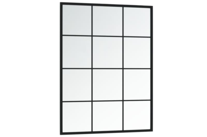 Väggspegel svart 80x60 cm metall - Svart - Inredning & dekor - Speglar - Väggspegel