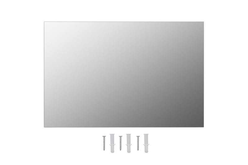 Väggspeglar 2 st 60x40 cm fyrkantig glas - Silver - Inredning & dekor - Speglar - Väggspegel