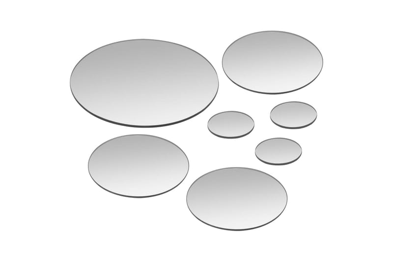 Väggspeglar 7 st rund glas - Silver - Inredning & dekor - Speglar - Väggspegel