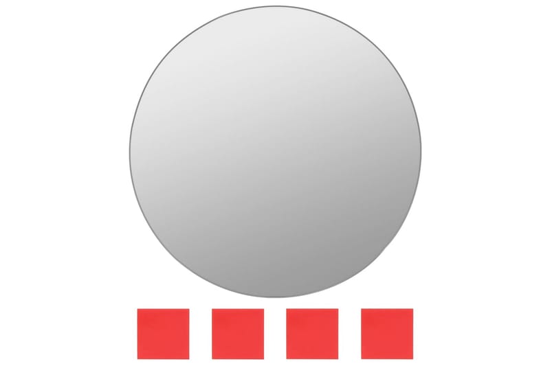 Väggspeglar 7 st rund glas - Silver - Inredning & dekor - Speglar - Väggspegel