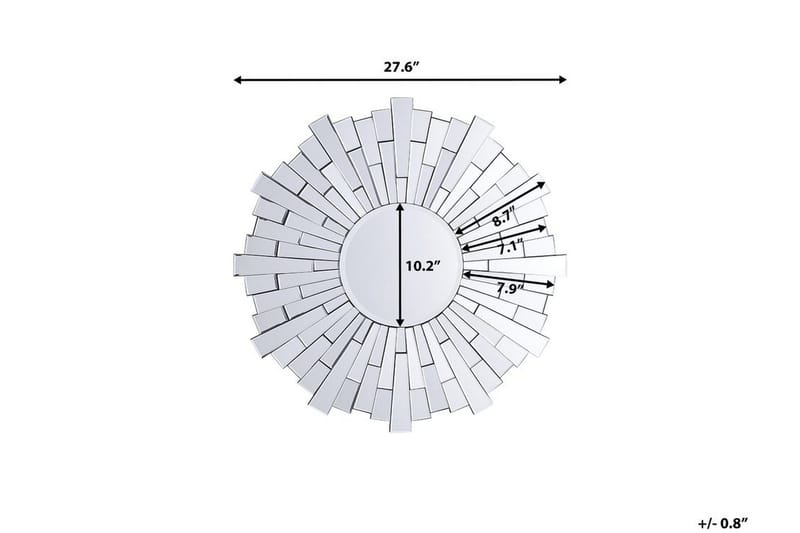 Vire Spegel 70 cm - Silver - Inredning & dekor - Speglar - Väggspegel