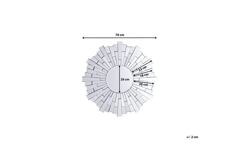 Vire Spegel 70 cm - Silver - Inredning & dekor - Speglar - Väggspegel