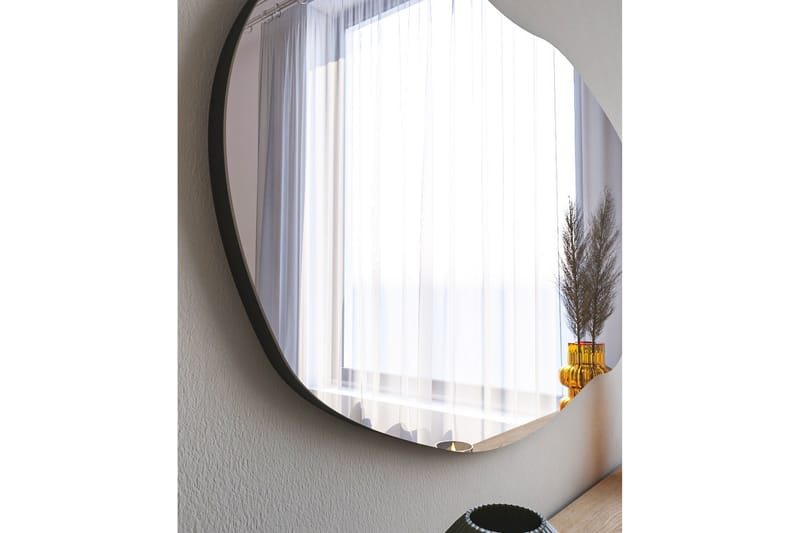 Zeo Spegel 52 cm Rektangulär Svart - Väggspegel