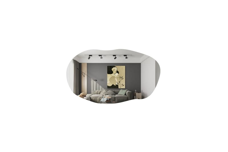 Zeo Spegel 52 cm Rektangulär Svart - Inredning & dekor - Speglar - Väggspegel