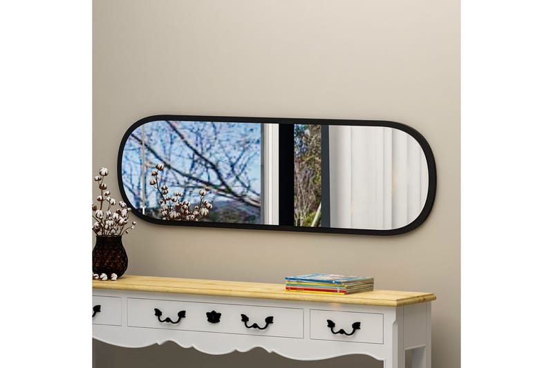 Zeos Spegel 40 cm Rektangulär Svart - Väggspegel