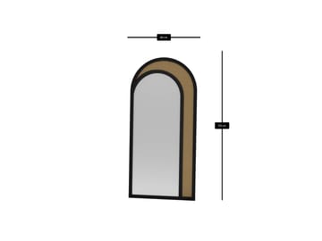 Voran Golvspegel 80x170 cm - Svart - Inredning & dekor - Speglar - Helkroppsspegel