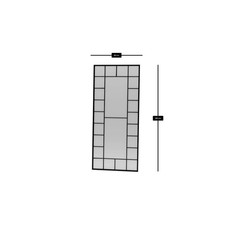Vornas Golvspegel 80x180 cm - Svart - Inredning & dekor - Speglar - Helkroppsspegel