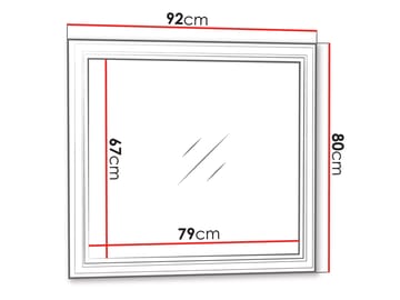 Zeylor Väggspegel 92 cm - beige - Inredning & dekor - Speglar - Väggspegel
