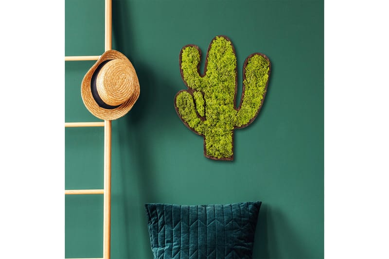 CACTUS Canvastavla Grön/Vit - Inredning & dekor - Tavlor & konst - Canvastavla