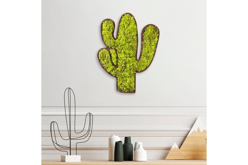 CACTUS Canvastavla Grön/Vit - Inredning & dekor - Tavlor & konst - Canvastavla