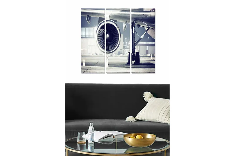 Canvastavla 3-pack Flerfärgad, 20x50 cm