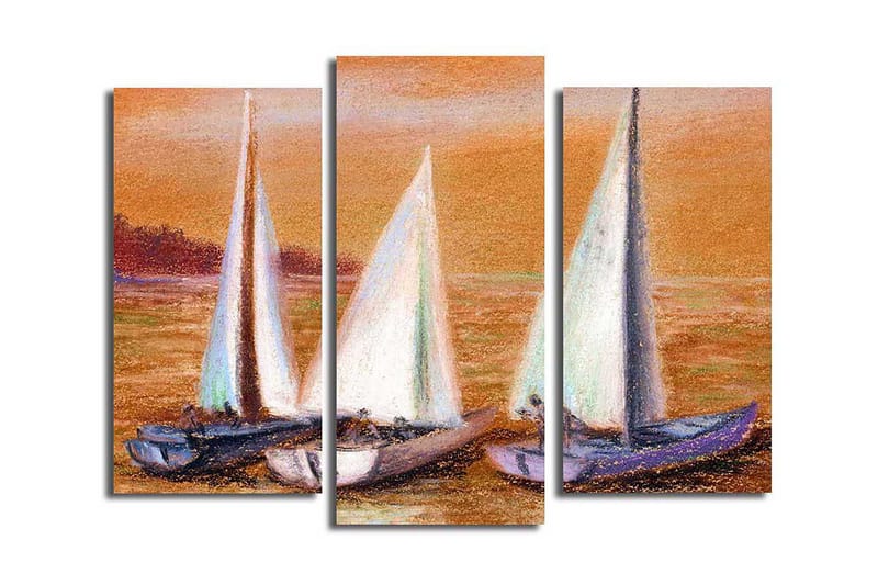 Canvastavla 3-pack Flerfärgad - 20x39 cm - Inredning & dekor - Tavlor & konst - Canvastavla