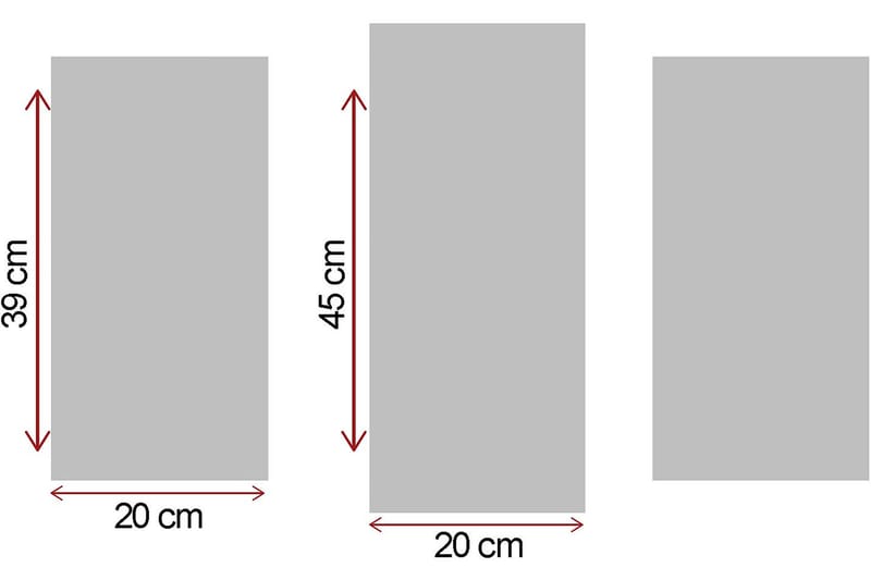 CANVASTAVLA 3-pack Flerfärgad 20x39 cm - Inredning & dekor - Tavlor & konst - Canvastavla